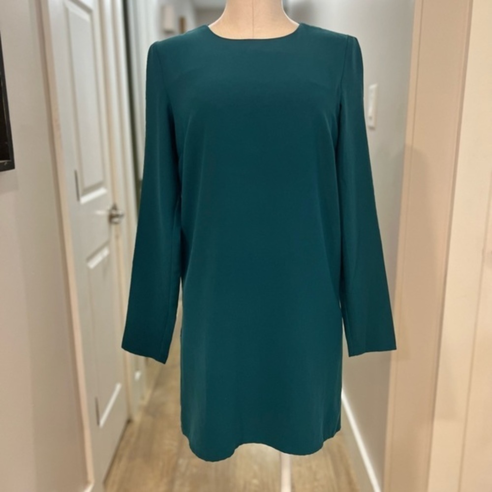 Kimchi Blue Long Sleeve Teal Green Dress with Back Cut Outs - Picture 3 of 15